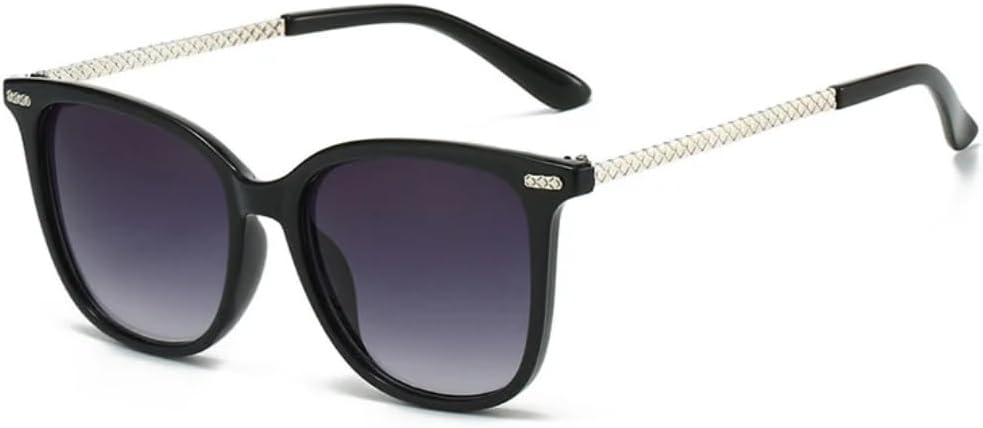 

Винтажные модные солнцезащитные очки «кошачий глаз» для женщин, мужчин и мужчин, популярные ретро-классические очки для вождения с защитой от УФ-излучения UV400 TVTBBVV, Black-gray