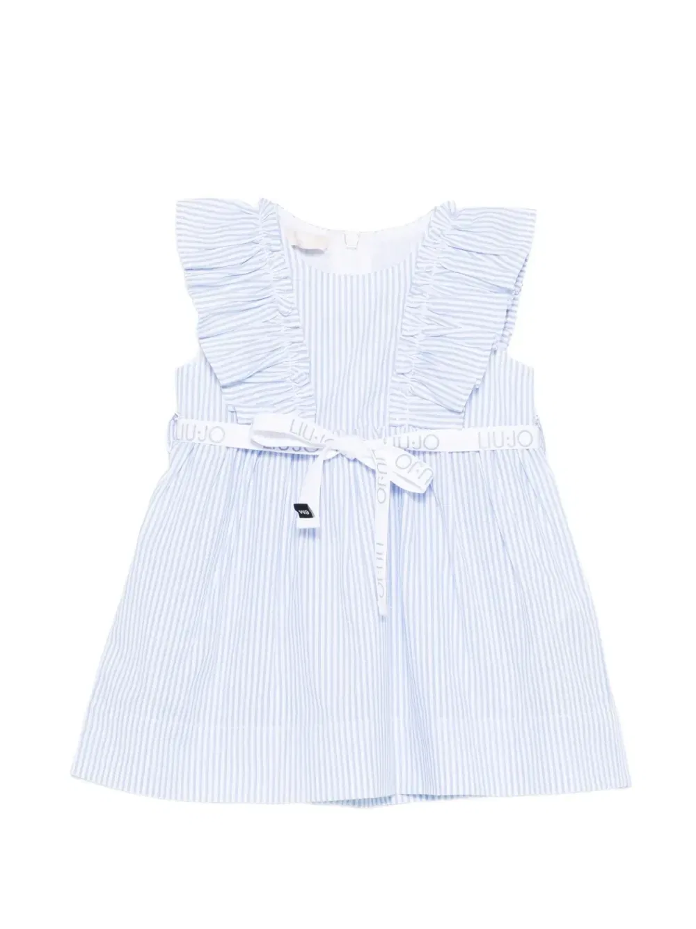 Платье в полоску с оборками Liu Jo Kids, синий