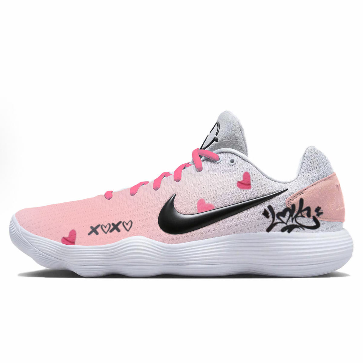 

Nike Гиперданк 2017 Антискользящие износостойкие низкие баскетбольные кроссовки мужские розовые, цвет Pink