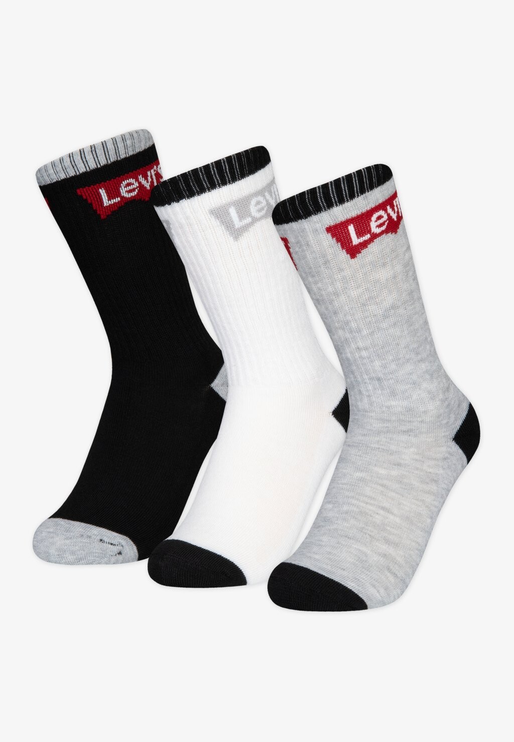

Носки Batwing Regular Cut Unisex 3 Pack Levi's, черный