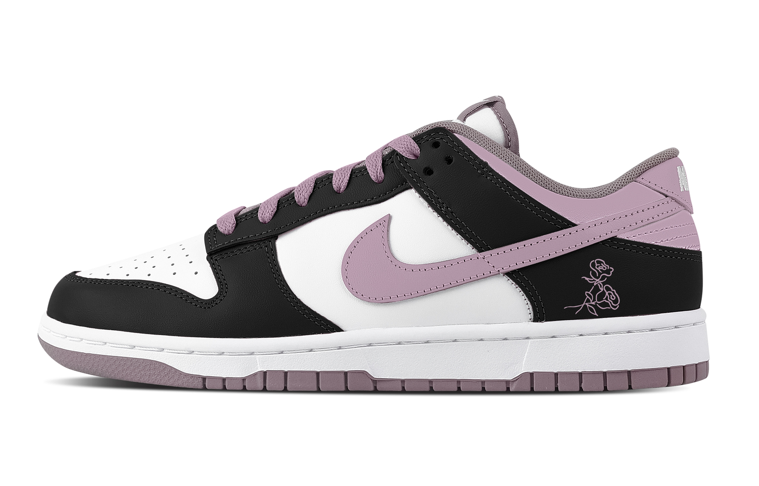 

Nike Кроссовки для скейтбординга Dunk Black Rose Purple Charm, устойчивые к истиранию, низкие, унисекс, черно-фиолетовые