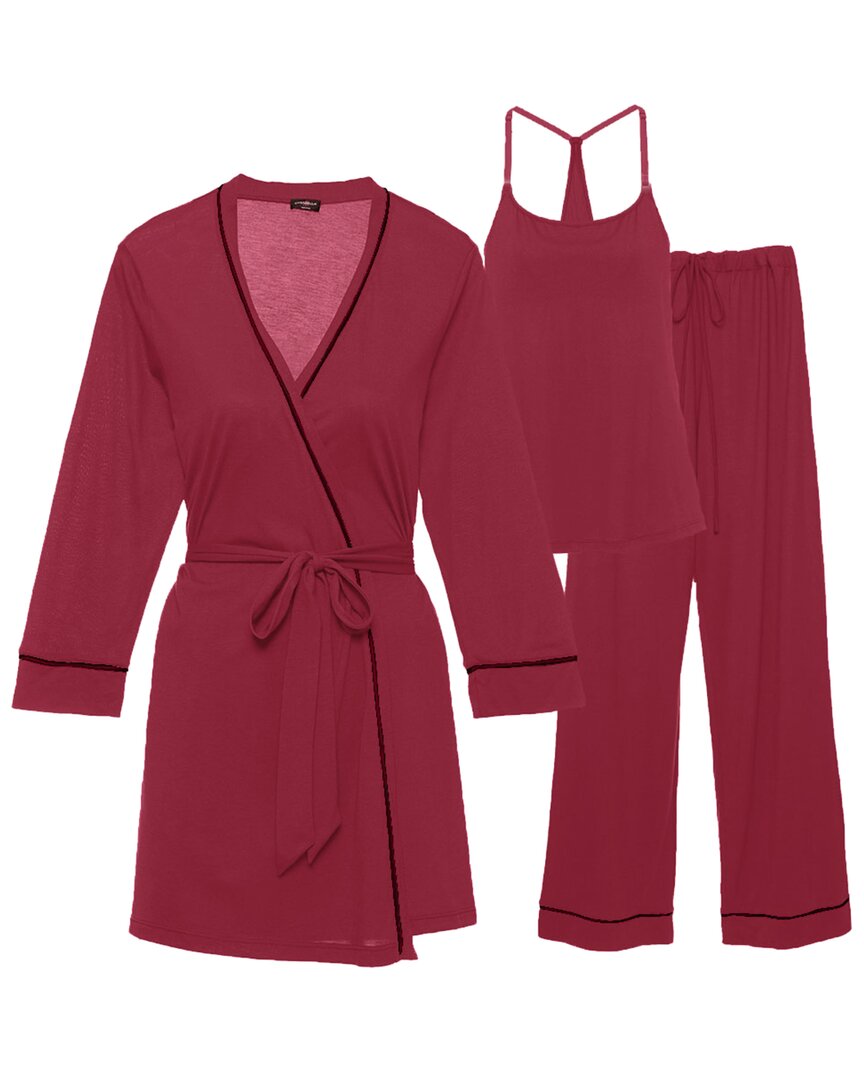 

Cosabella Bella Maternity Пижамный комплект из 3 предметов, красный