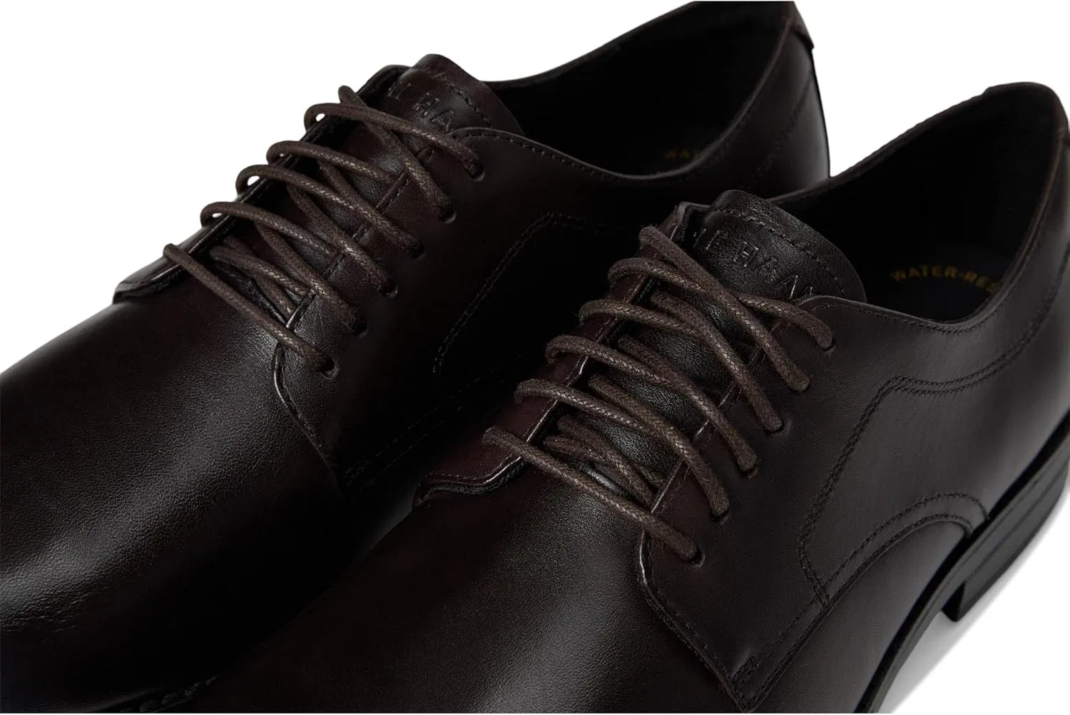 Мужские оксфорды Cole Haan Harmon Grand Plain Toe, Dk Choco Black Wr — фото 2