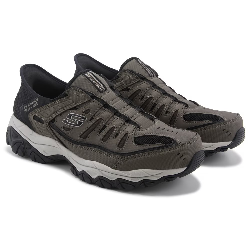 

Широкие кроссовки Slip-Ins afterburn Skechers, коричневый