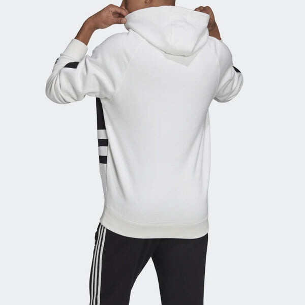 Толстовка men's originals large logo drawstring white Adidas, белый — фото 4