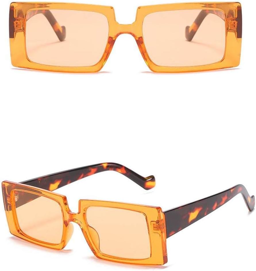 

Женские солнцезащитные очки в винтажном стиле, маленькие прямоугольные, классические женские солнцезащитные очки, очки для женщин с защитой от ультрафиолета UV400 LVTFCO, Orange Flower