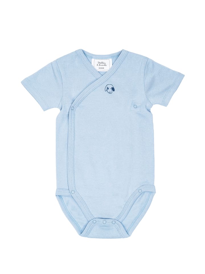 

Stellou & friends Комплект из 3 предметов: боди с короткими рукавами и запахом, светло-голубого цвета