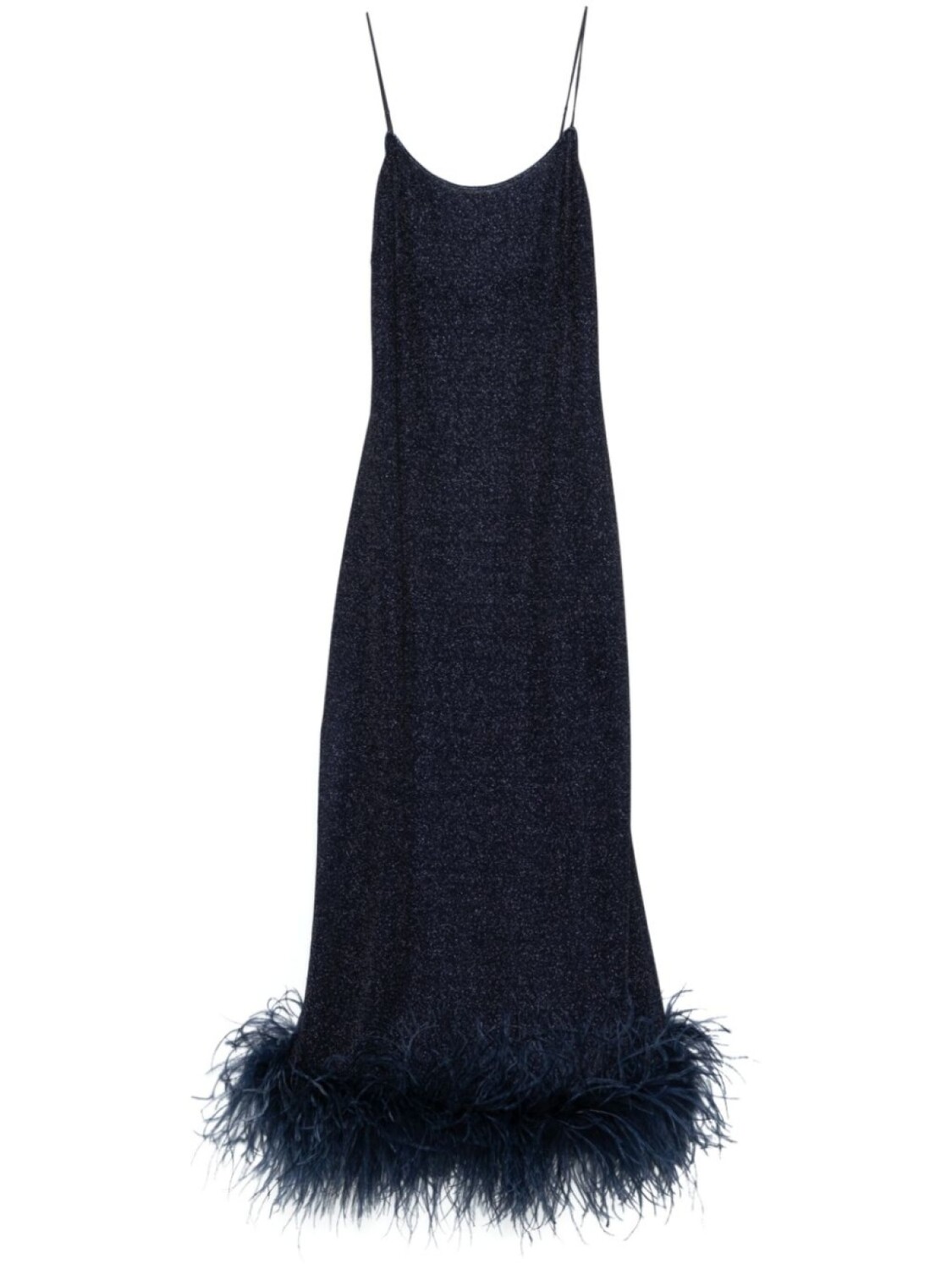

Платье макси Oséree Lumière Plumage, синий