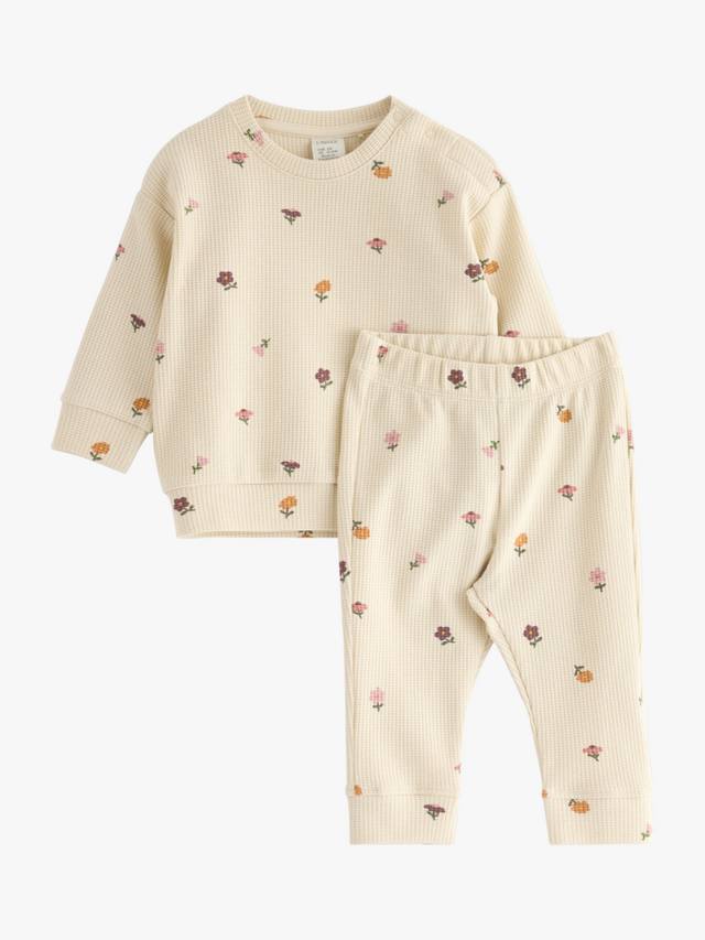 

Детский хлопковый комплект из топа и леггинсов Lindex, Light Beige