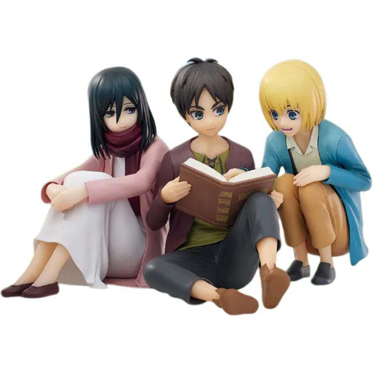 

Attack On Titan ~The Awakening~ A Reward Allen & Mikasa & Ermin Bonus Gifts 10cm BANDAI