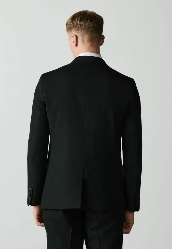 Пиджак Slim fit textured suit jacket with brooch, Next, черный