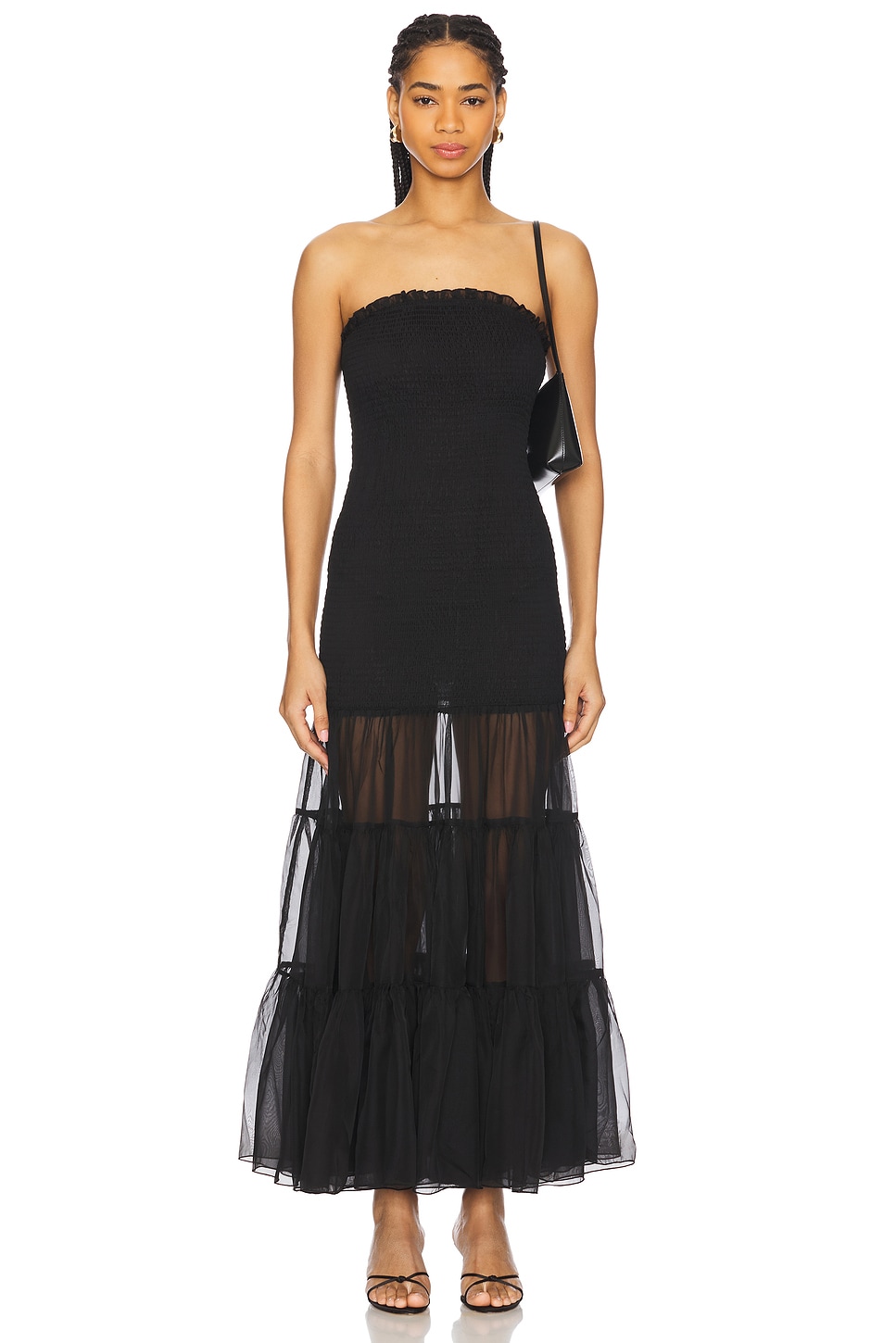 

Платье макси Azura без бретелек Bardot, black