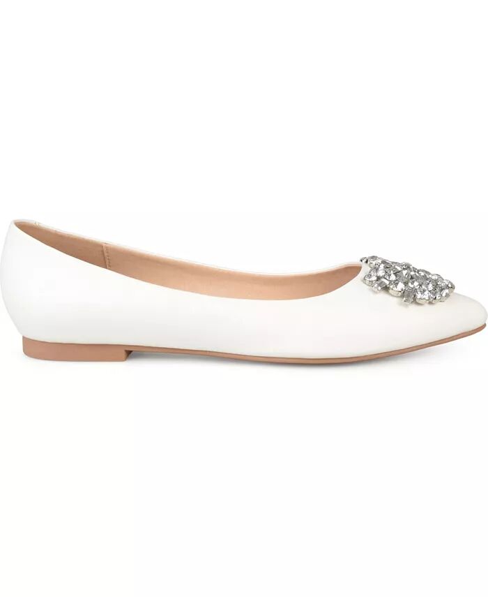 Женские туфли Renzo Jeweled Flats Journee Collection, слоновая кость/кремовый — фото 2