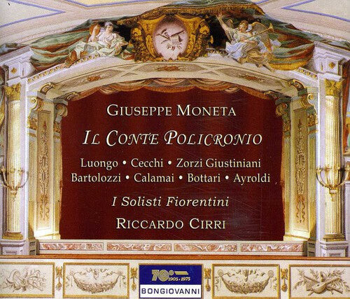 

CD диск Moneta / Luongo / I Solisti Fiorentini / Cirri: Il Conte Policronio Farsa in Prosa Con Musica