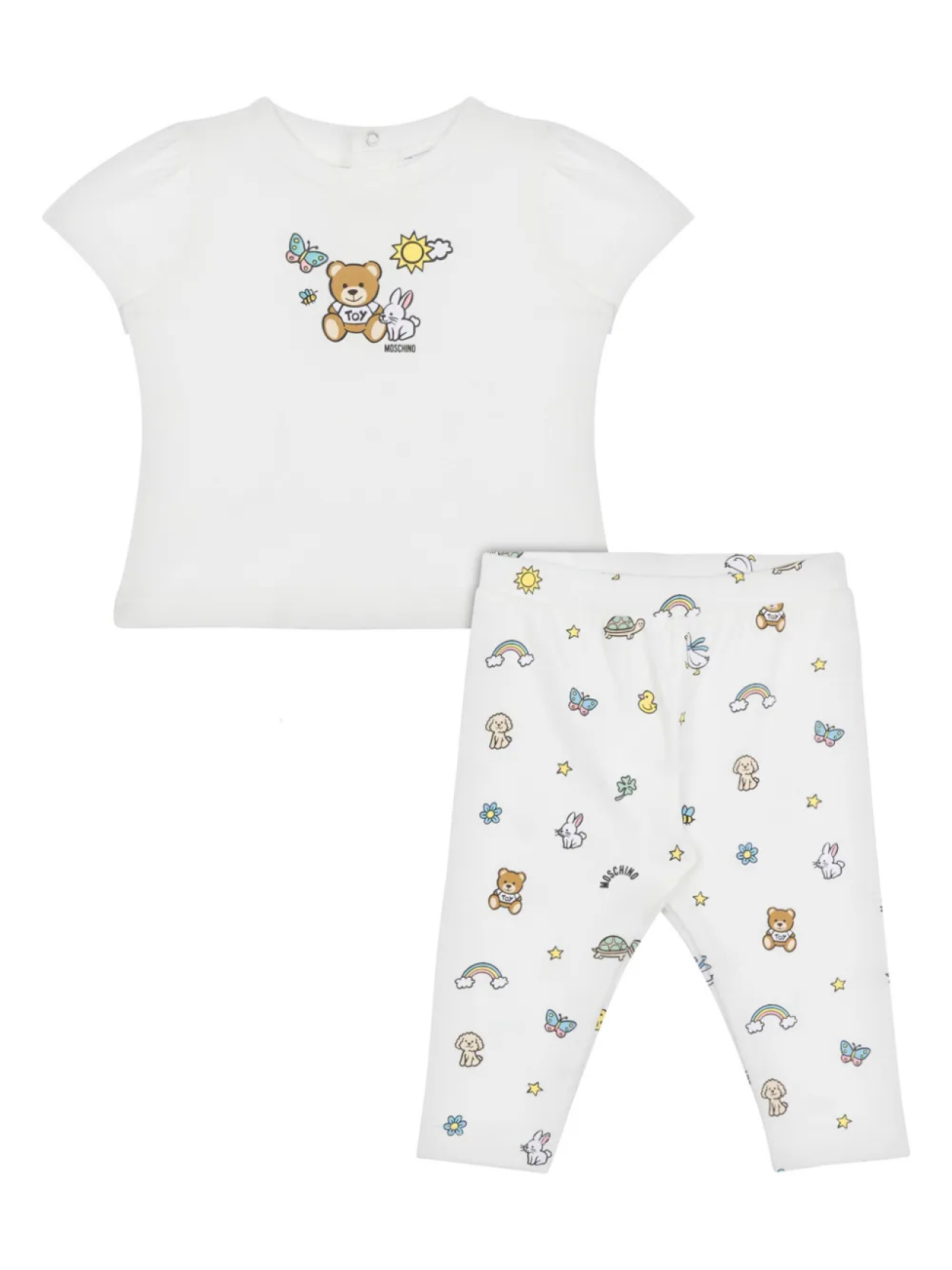 

Moschino Kids комплект Teddy Bear с брюками, белый