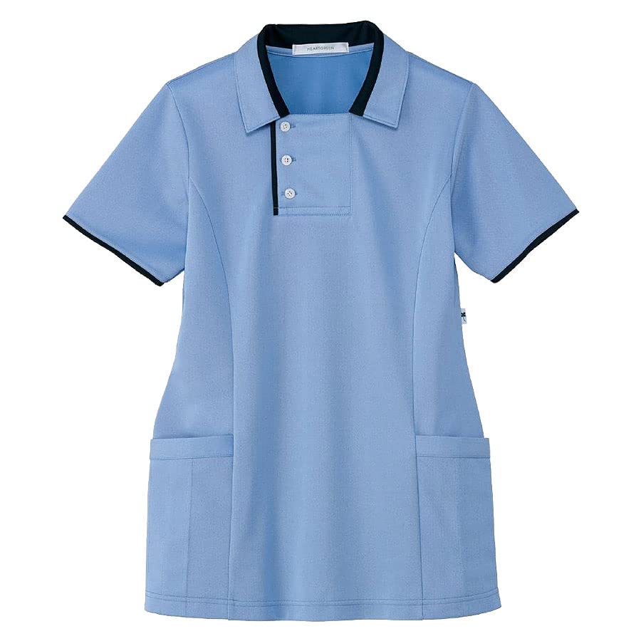 

Поло с коротким рукавом и длинными рукавами HEARTGREEN HM2829-6 (Sora), размер 5L, Kashima, униформа для сиделок, медицинская Karsee Kashima, небесно-голубой