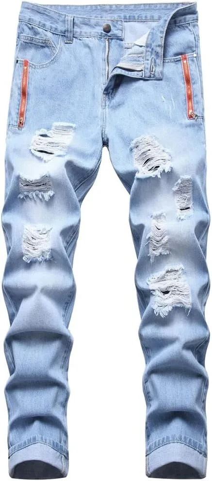 

Slim Beggar Pants мужские тонкие джинсы Ripped SIDUFHAOPKLL