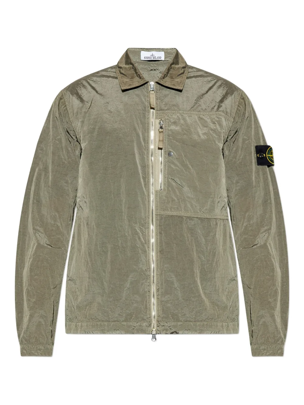 

Рубашка-куртка на молнии Stone Island, зеленый