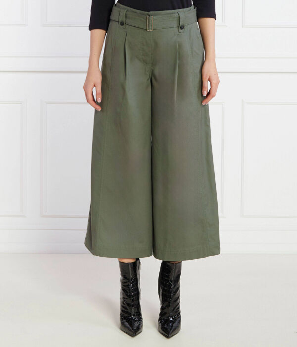 

Брюки Flare fit Weekend Max Mara, хаки