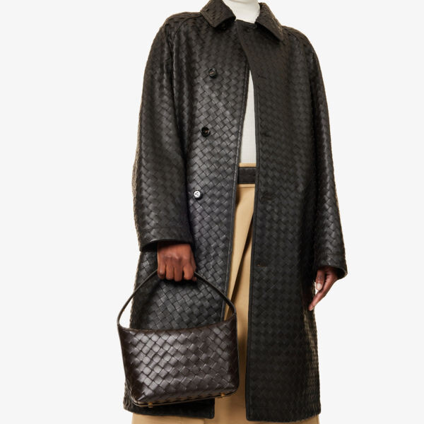 Wallace мини кожаная сумка через плечо Bottega Veneta, золотой — фото 2