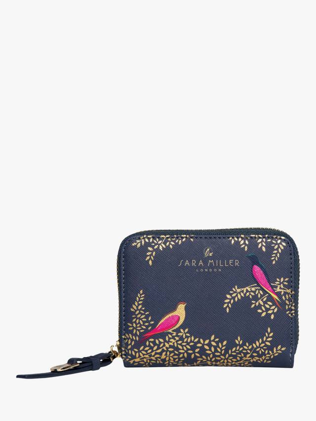 

Маленький кошелек на молнии Sara Miller, Smokey Blue Birds