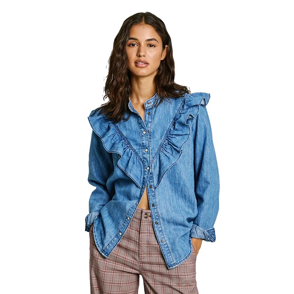 

Рубашка с длинным рукавом Pepe Jeans Katia, синий