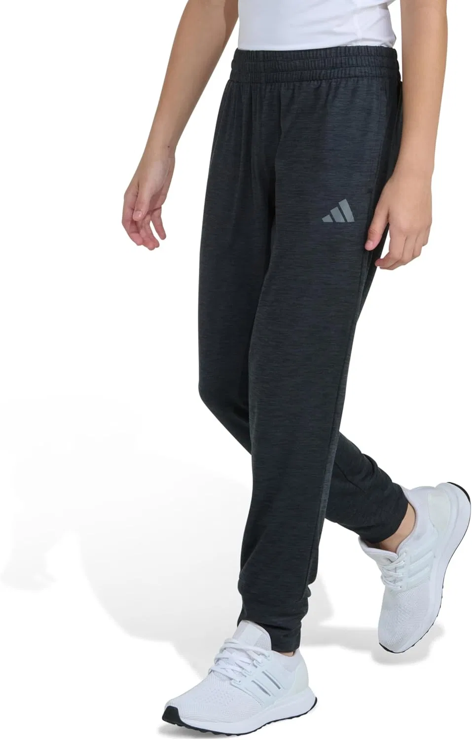 Детские спортивные штаны Adidas Iconic Tricot, Grey With Black Mélange — фото 4