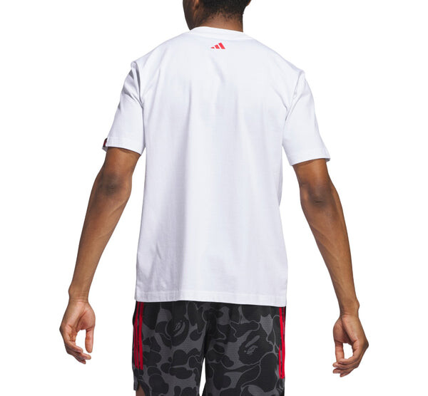 Футболка x bape dame 9 графическая футболка Adidas, белый — фото 3