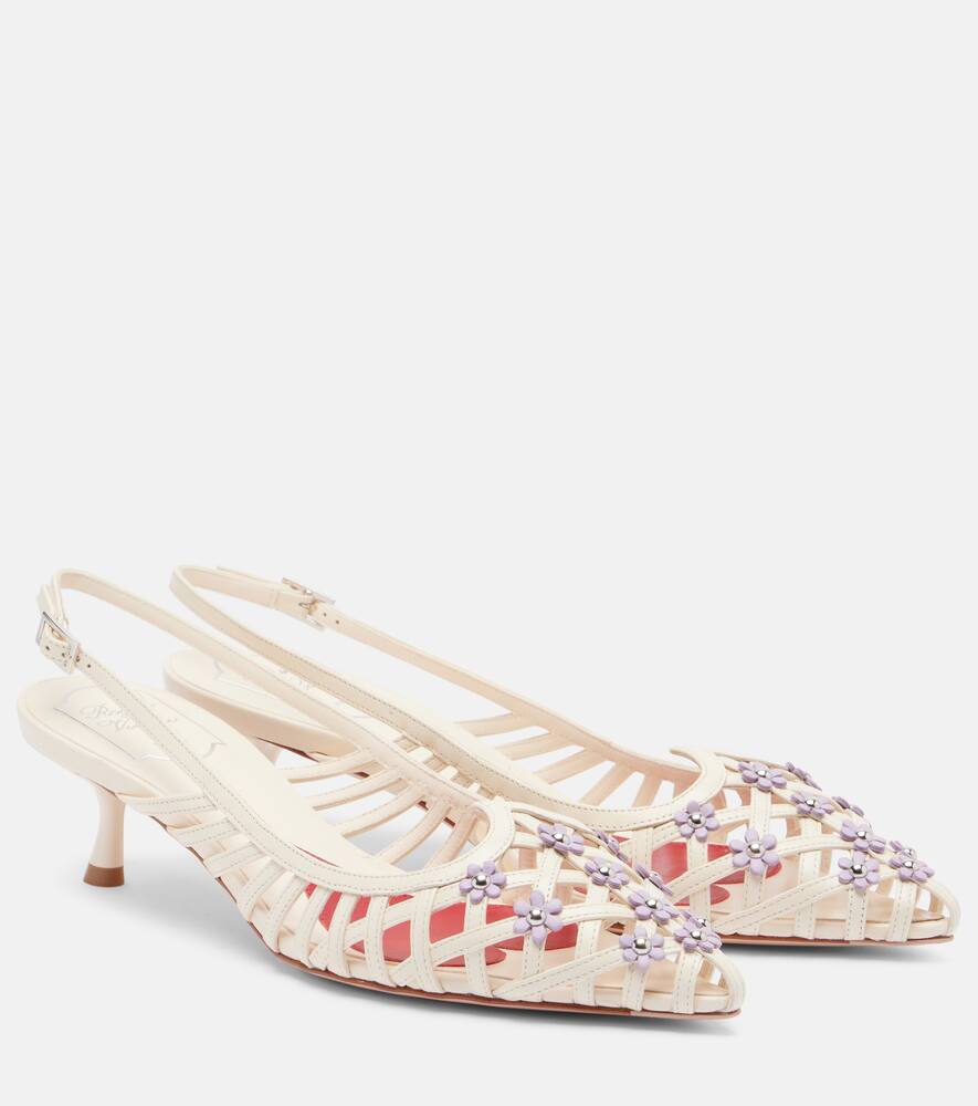 Туфли-лодочки на ремешке из кожи i love Roger Vivier, C019(Cire)+L028(Baby Purple)