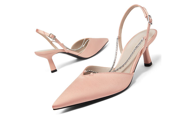 Туфли на высоком каблуке женские светло-красные Charles&Keith — фото 3