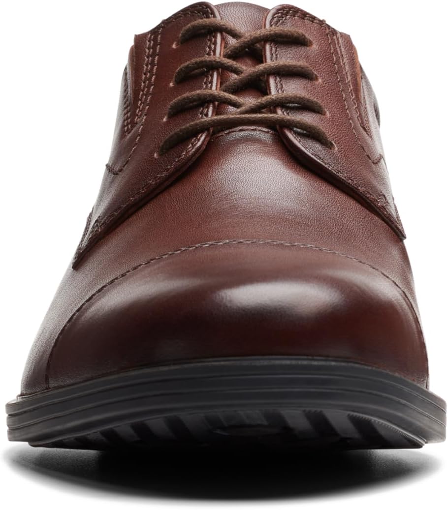 Мужские оксфорды Clarks Whiddon Cap, Mahogany Leather — фото 4