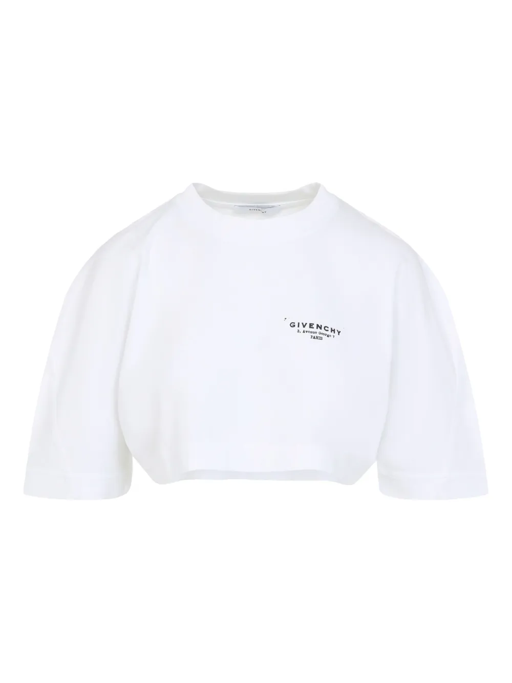 

Укороченная футболка с длинными рукавами и принтом логотипа Givenchy, белый