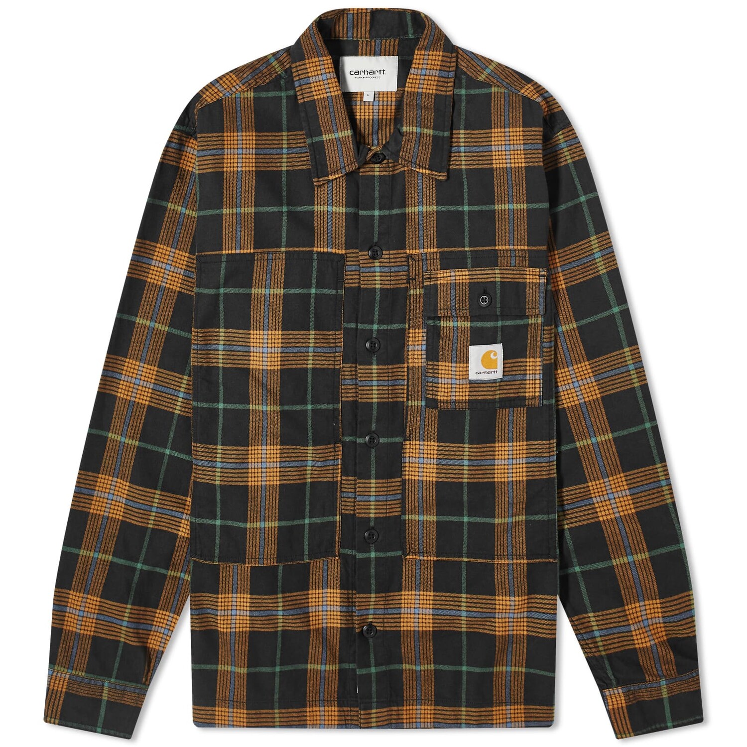 

Рубашка Carhartt Wip Hadley Check Overshirt, цвет Black Check