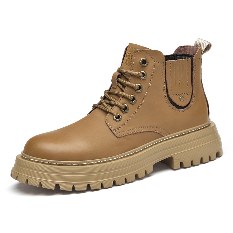 

LAORENTOU Мужские ботинки Martin без подкладки цвета хаки, цвет Khaki Unlined Shoes