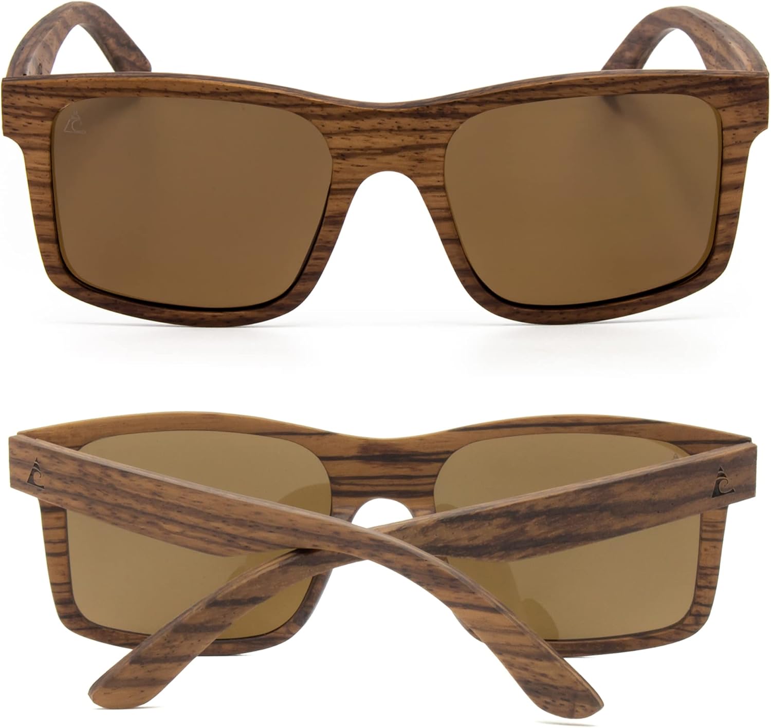 

Aluna - Деревянные солнцезащитные очки для женщин и мужчин, легкие и стильные солнцезащитные очки с поляризованными линзами HD, модные солнцезащитные очки в стиле ретро, Zebrawood Ii / Brown