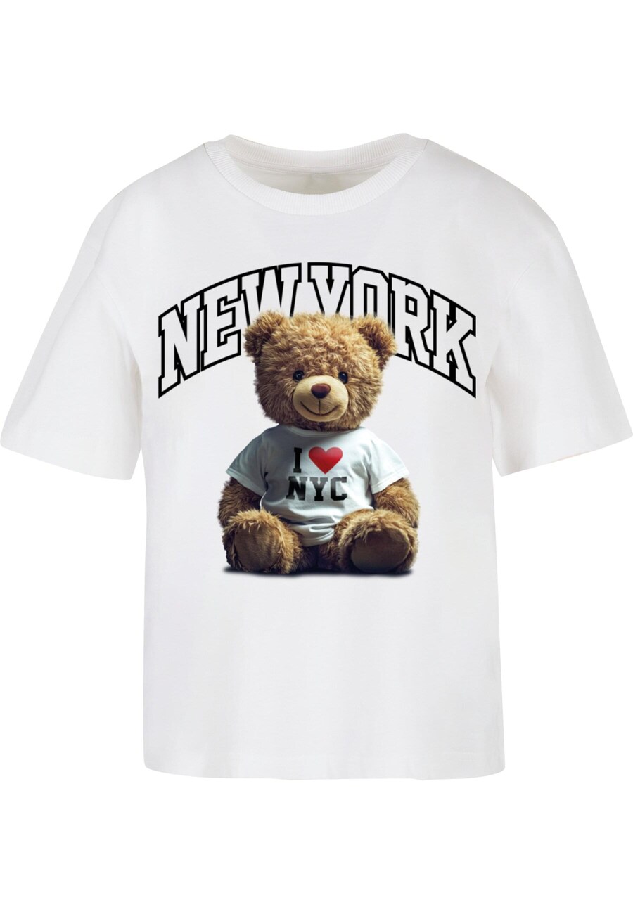 

Рубашка Miss Tee New York College Wording Bear, белый