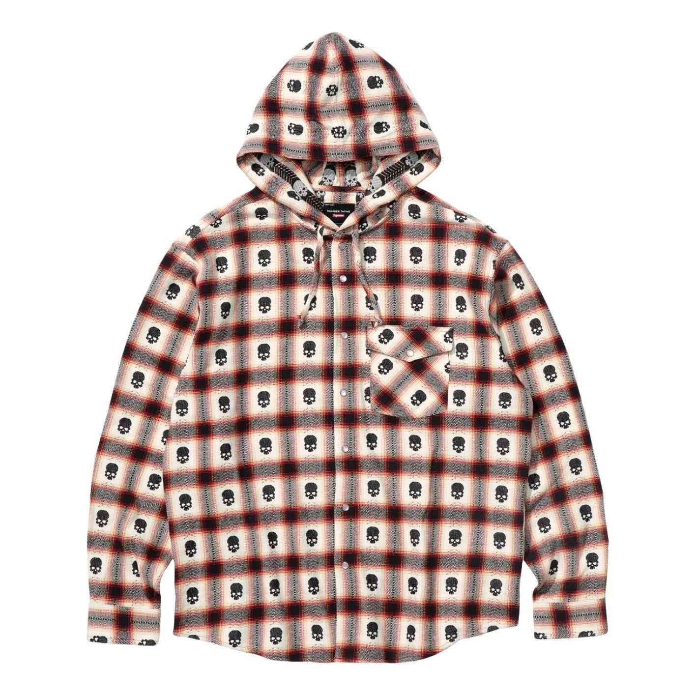 Рубашка с капюшоном Supreme FW25 x Number (N)ine, белая