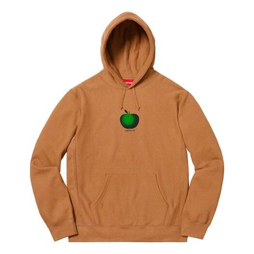 

Толстовка ss19 apple hooded sweatshirt brown logo Supreme, коричневый