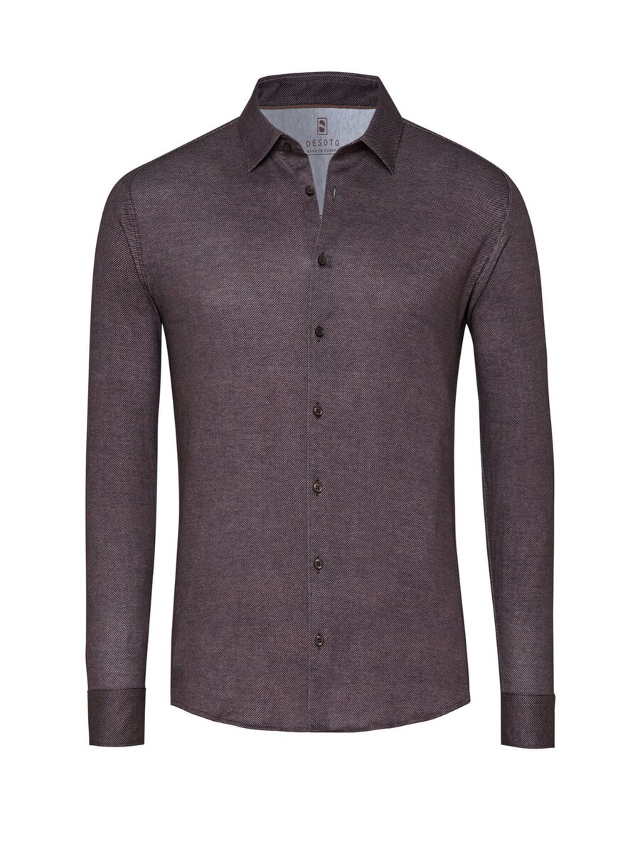 

Рубашка Slim Fit на пуговицах DESOTO, коричневый