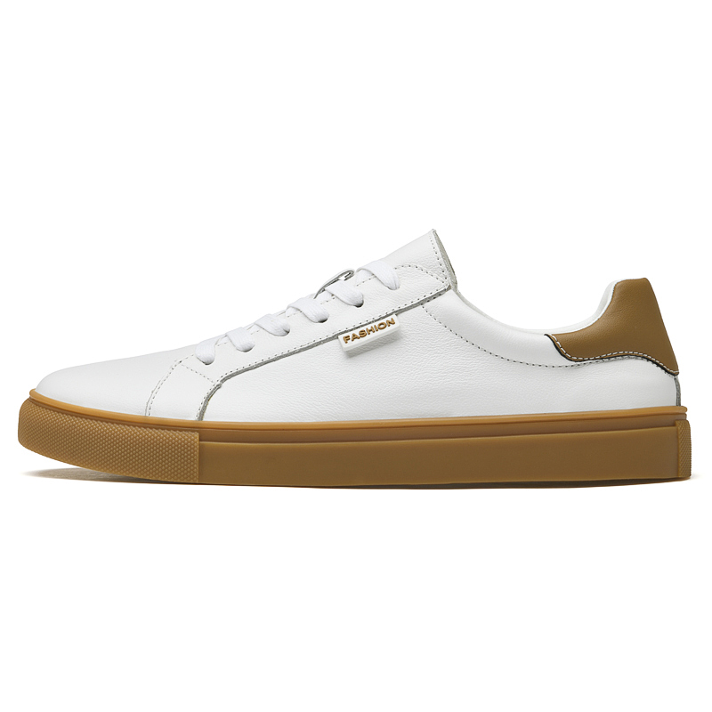 

Eminu Низкие скейтерские кросcовки мужские бело-коричневые, цвет White Brown