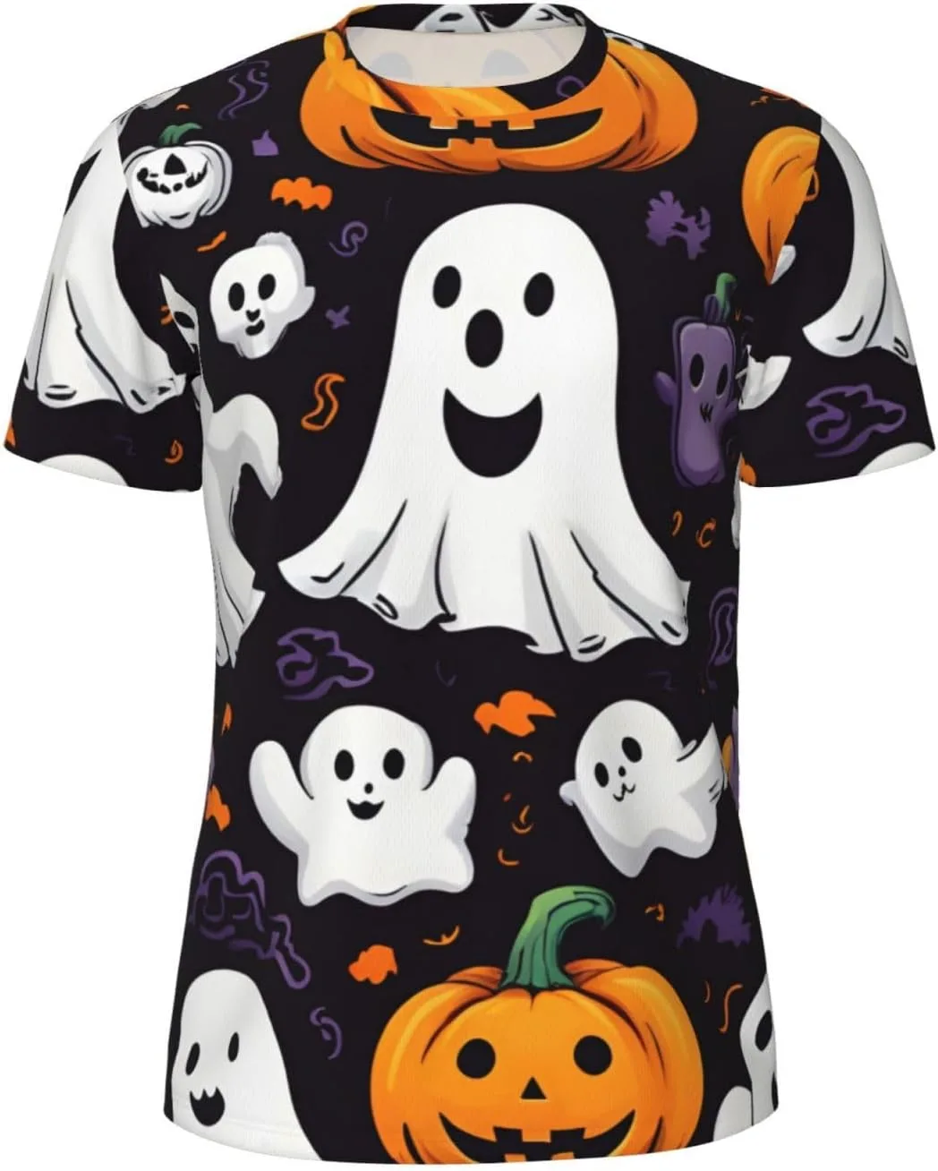 

Футболка мужская летняя с принтом Ghost Horror Halloween Pumpkin, легкая и дышащая SDFHU