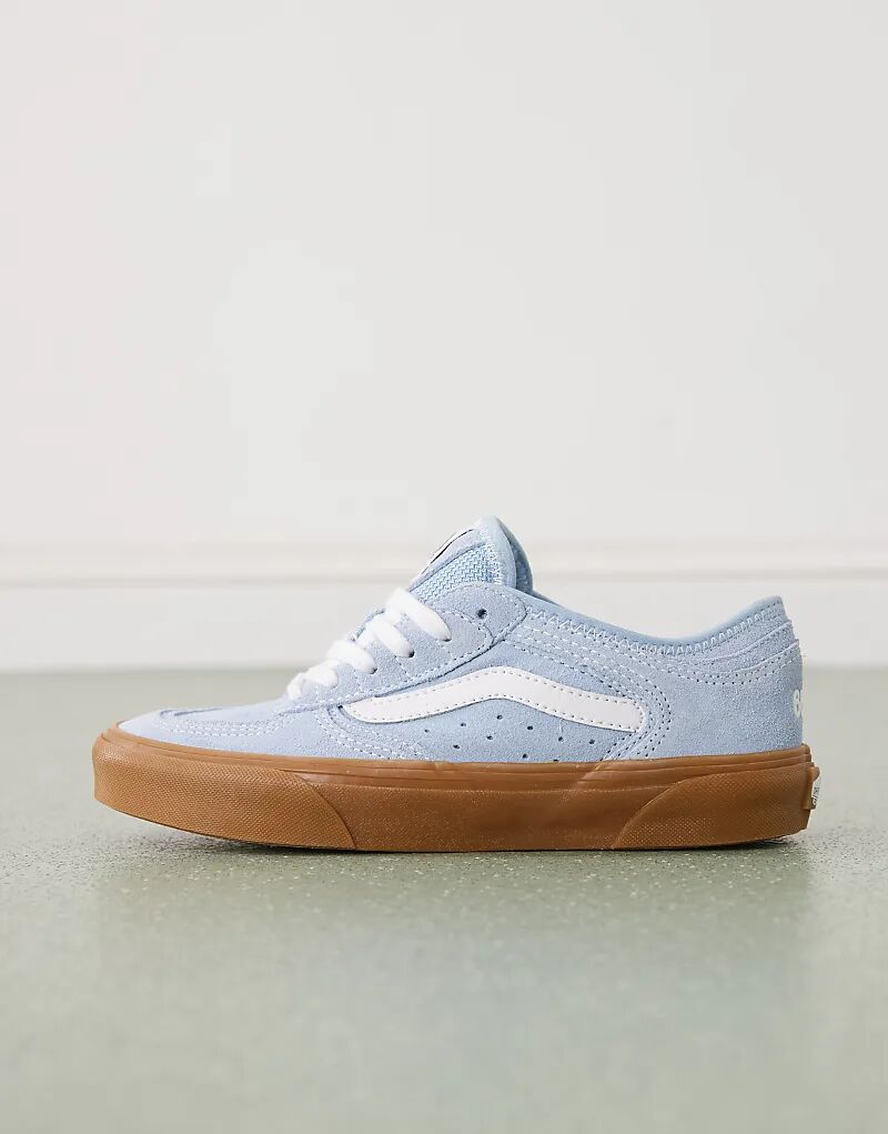 Кроссовки Vans Rowley Classic светло-голубого цвета с резиновой подошвой — фото 2