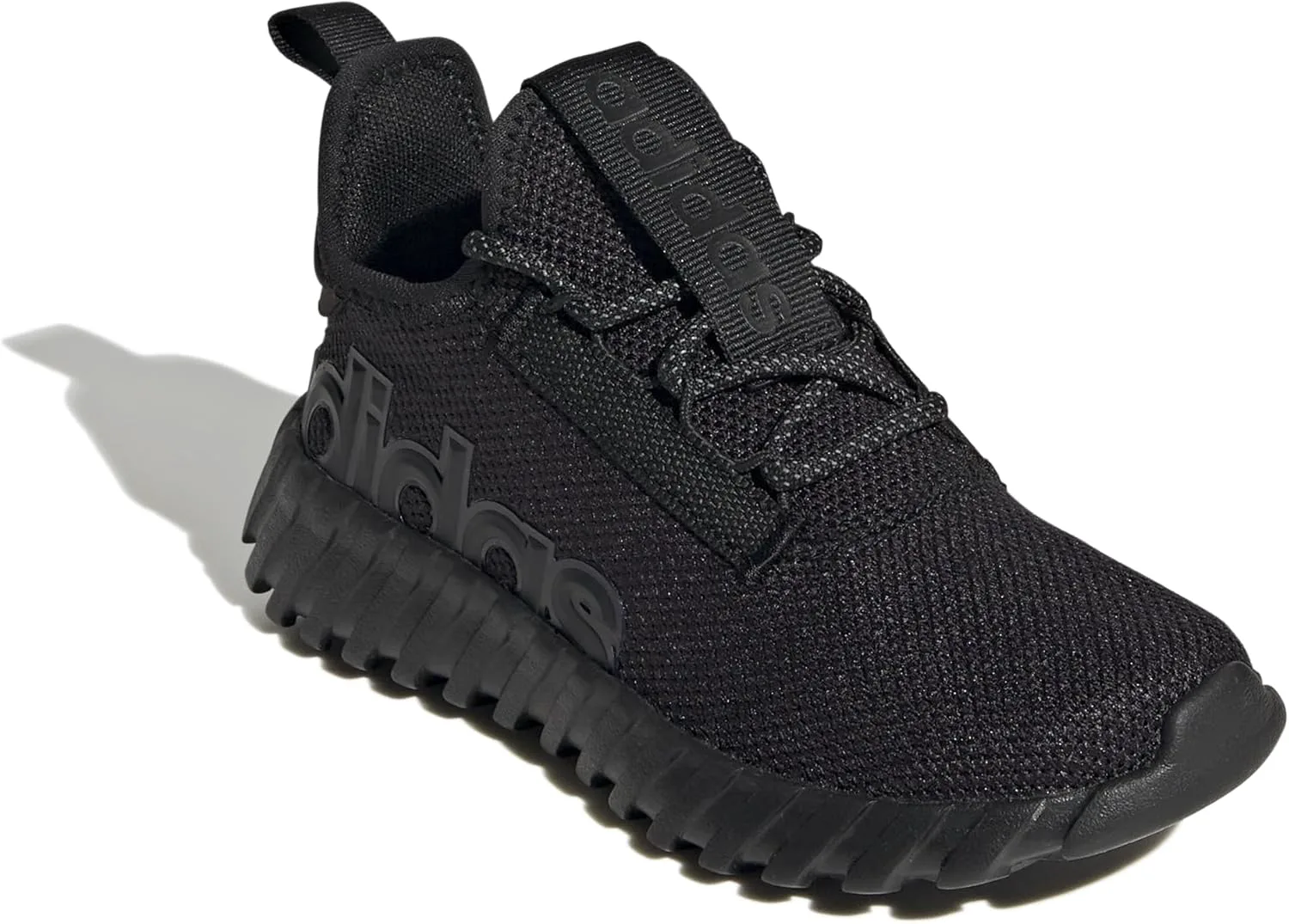 Кроссовки Adidas Kids Boys Kaptir 3.0 на шнуровке для мальчиков, повседневные - черные, черный — фото 2
