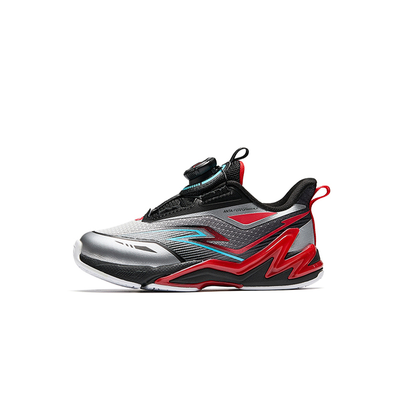 

Antakids Антискользящие износостойкие низкие детские кроссовки black silver red для детей 3-7 лет