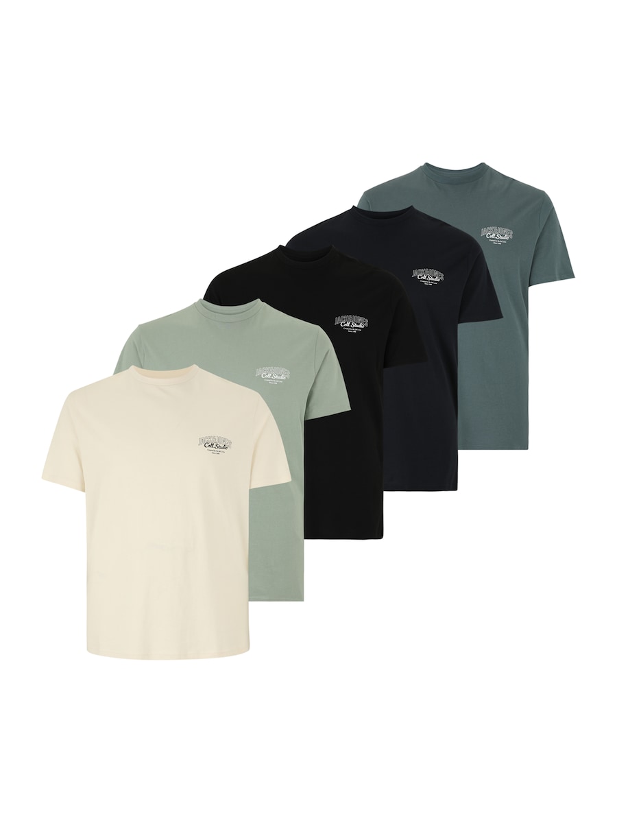 

Рубашка Jack & Jones Plus JJMAKOTO, Marine Blue/Fir/Pastel Green/Black/Wool White