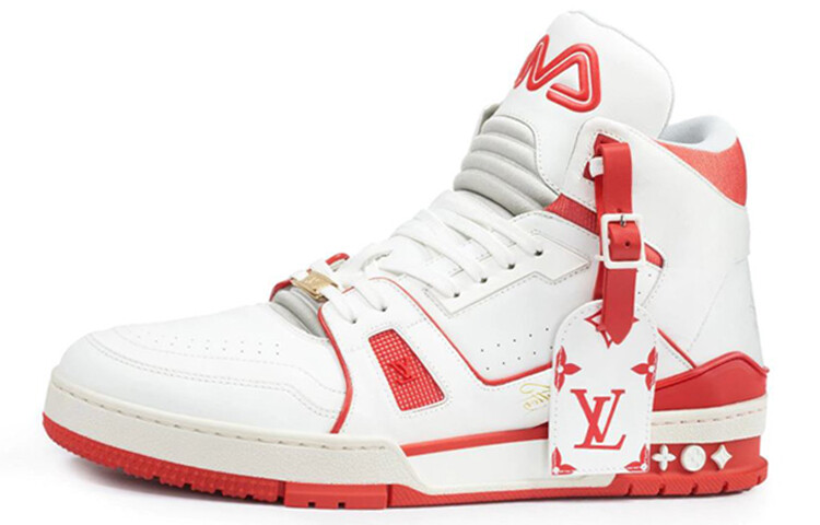 Кроссовки LV Trainer Mid White Red Louis Vuitton