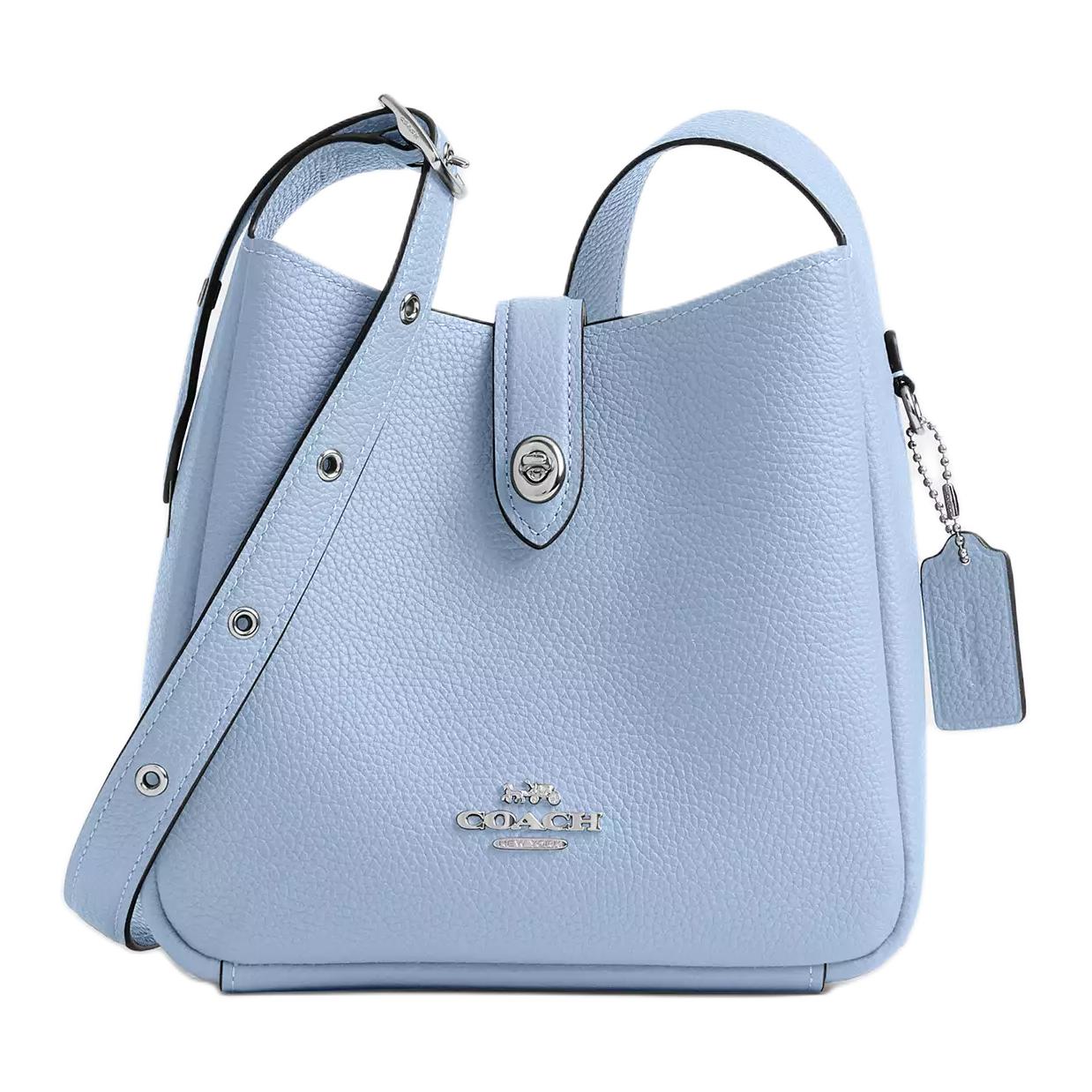 

COACH Кожаная мини-сумка через плечо женская синяя