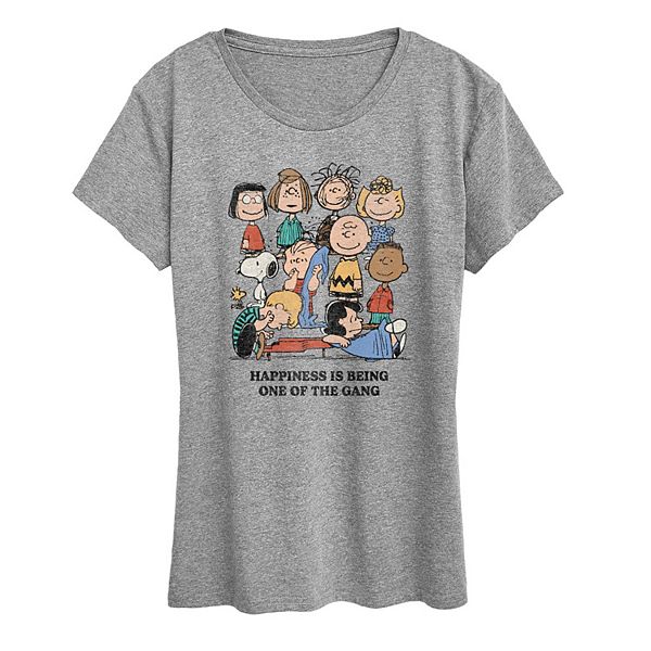 

Футболка с принтом Women's peanuts one of the gang Licensed Character, Heather Gray