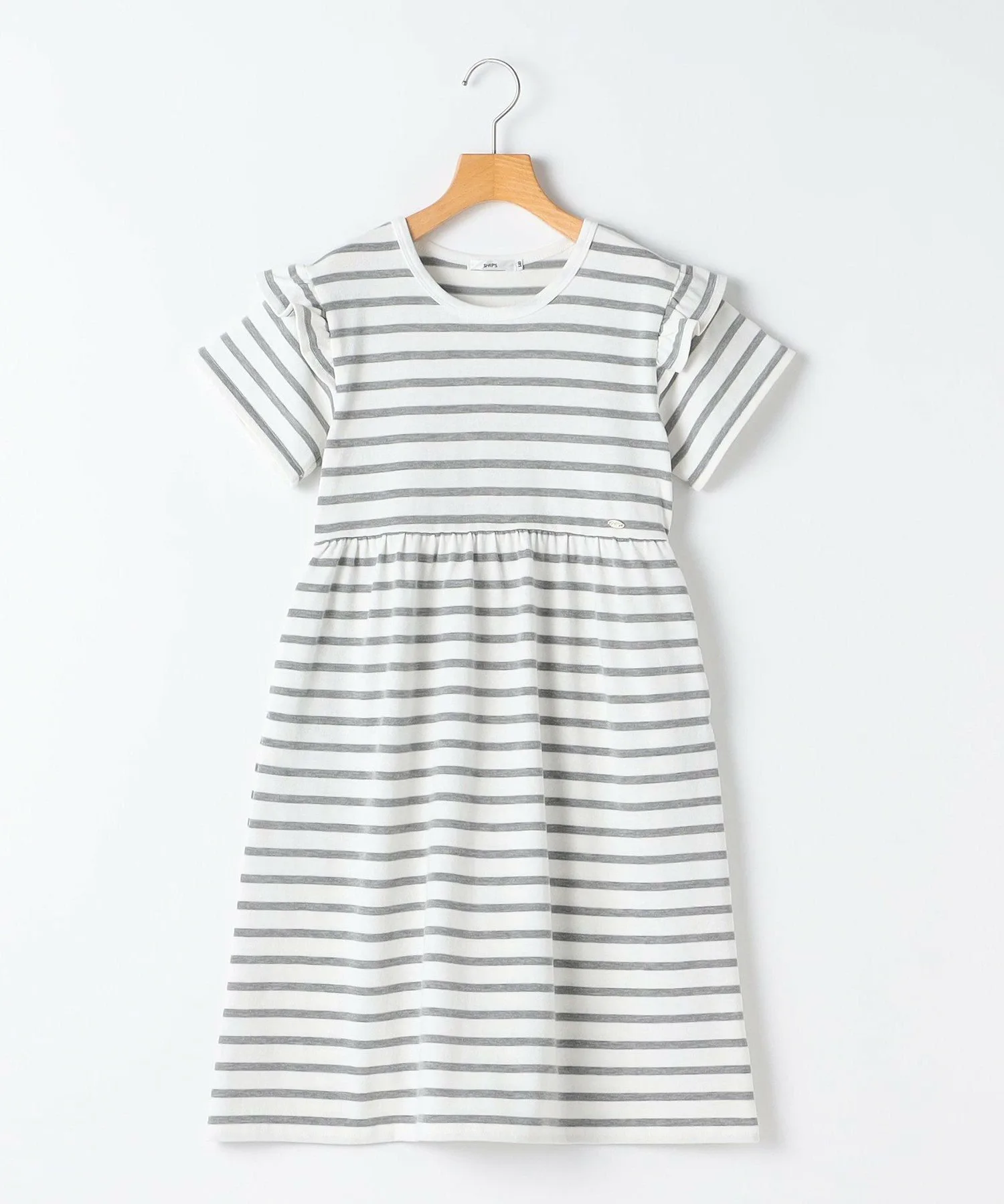 Детское платье SHIPS: 140–150 см / Платье с оборками по краю SHIPS KIDS, Light gray