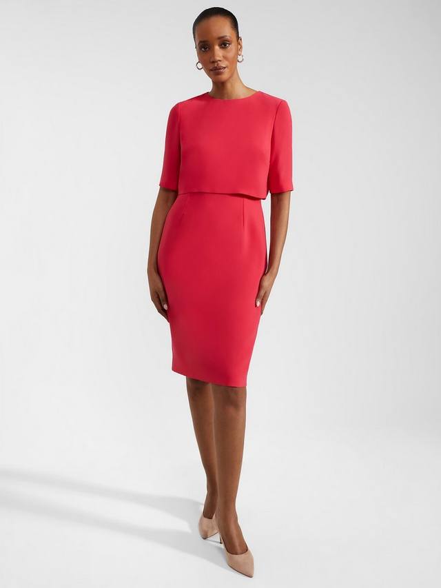 

Платье-футляр от пенелопы Hobbs, цвет Rouge Pink